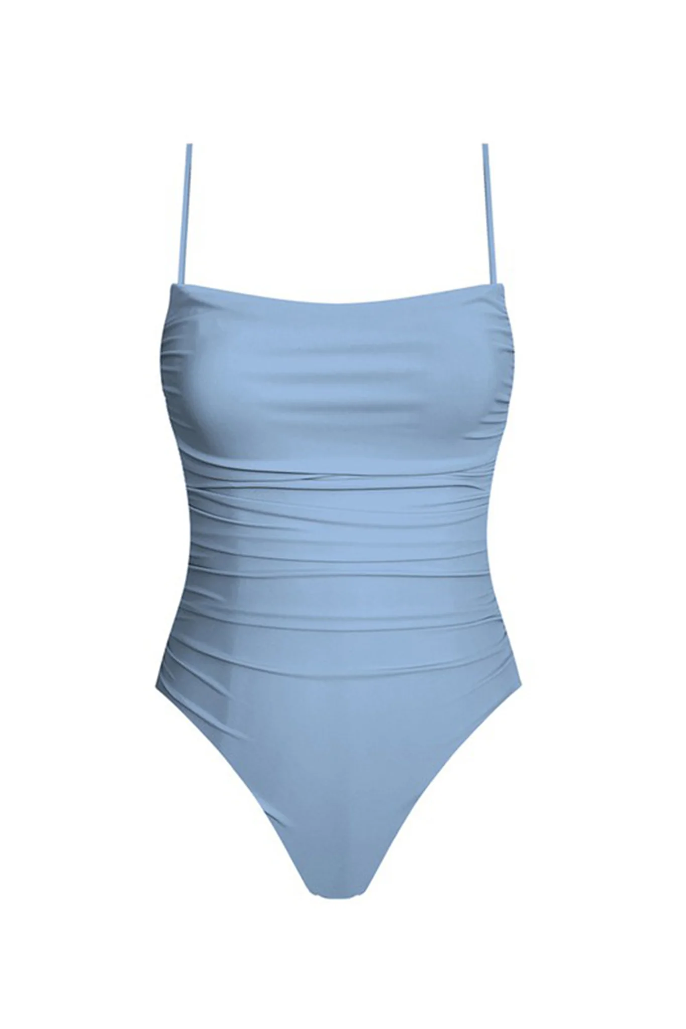 Isla Ruched One Piece Swimsuit Baby Blue - Sonourner