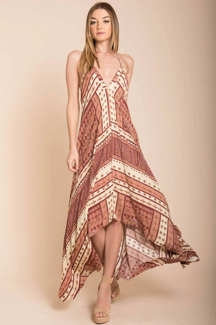 Romani Fall Maxi Dress Rust - Sonourner