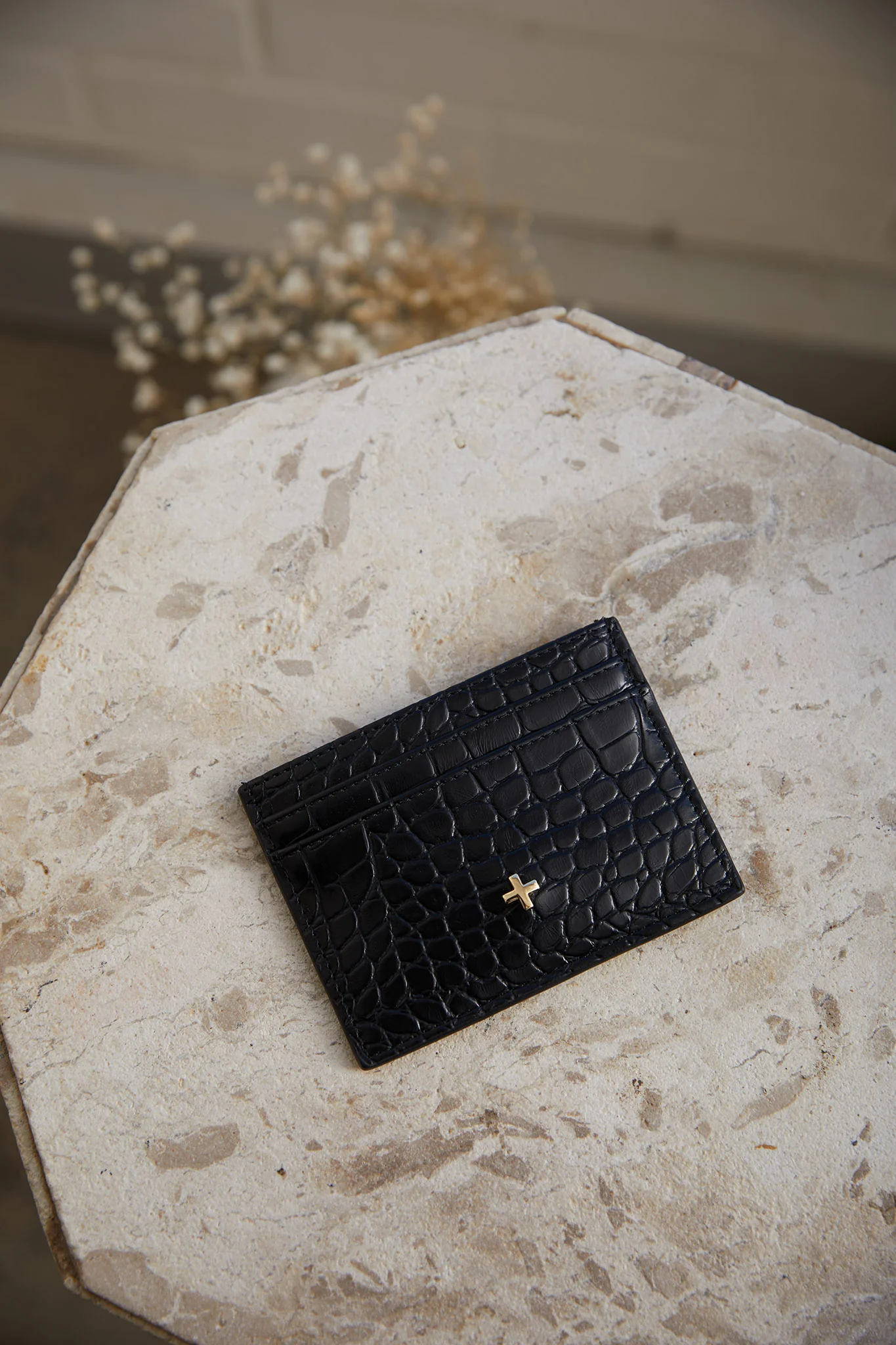 Peta And Jain Izzy Embossed Card Holder Black - Sonourner