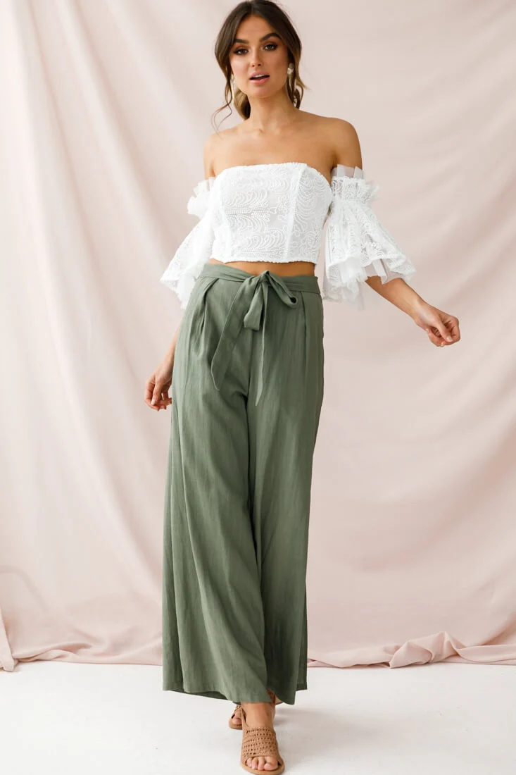 Arna Bell Sleeve Off-Shoulder Top White - Sonourner