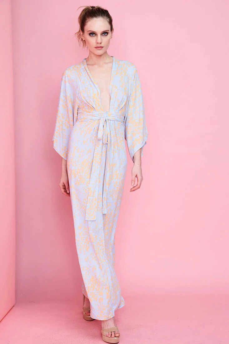 Kira Summer Maxi Dress Orange - Sonourner