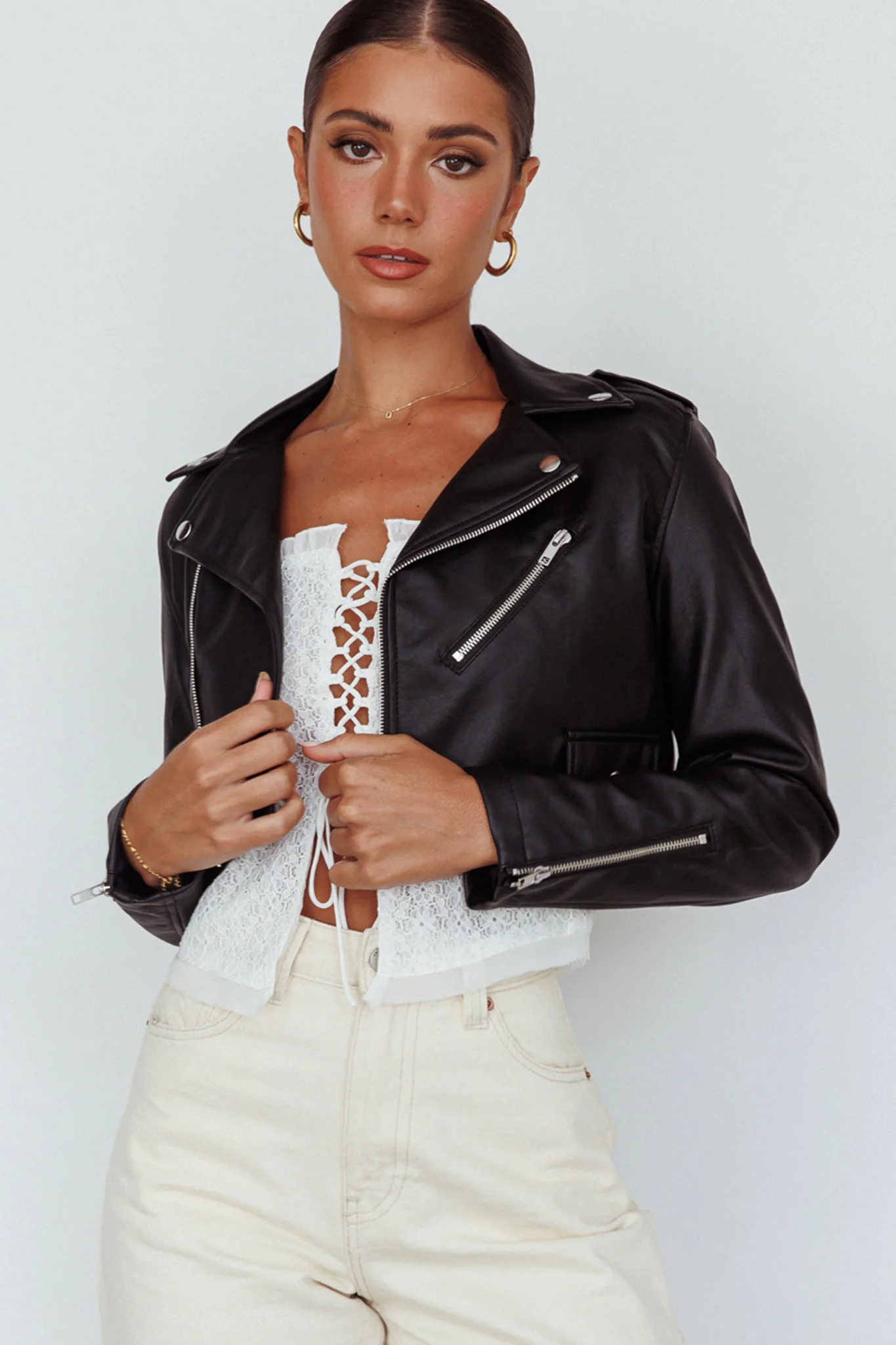 Toulouse Faux Leather Jacket Black - Sonourner