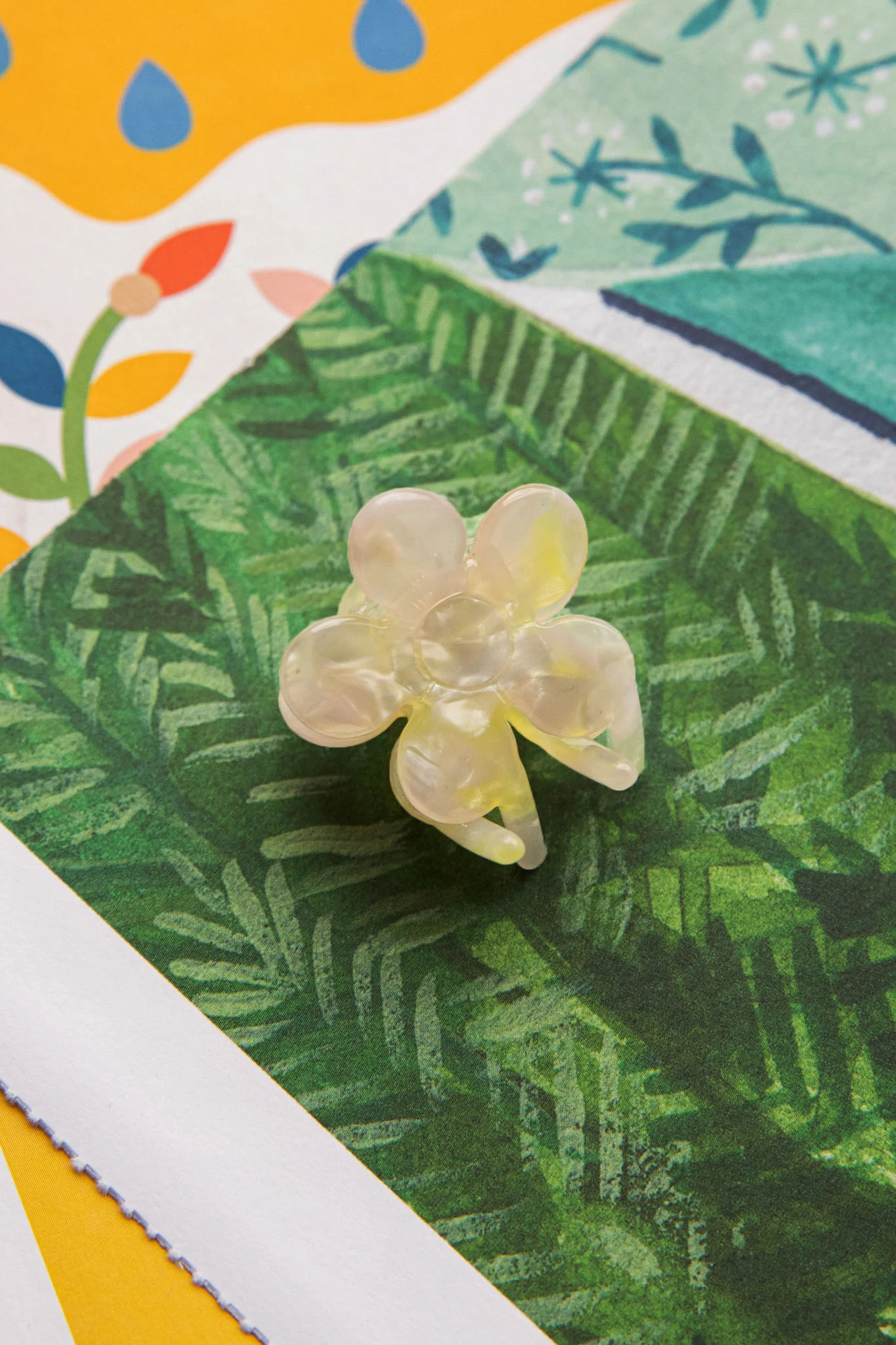 Blossom Flower Hair Clip Yellow - Sonourner