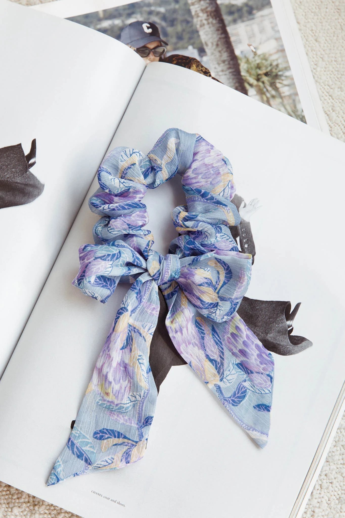 Bow Scrunchie Banksia Blue - Sonourner