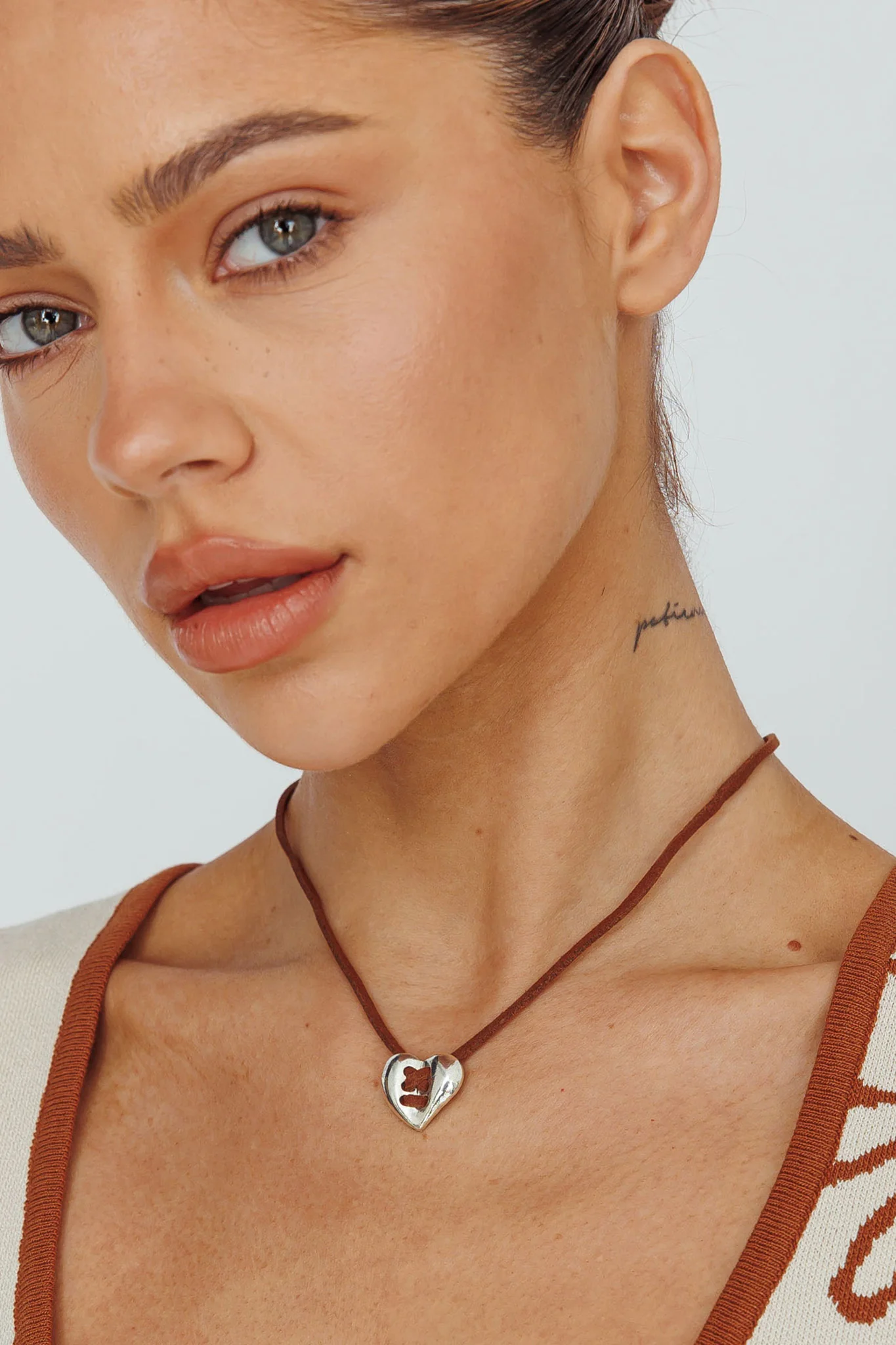 Daily Heart Pendant Necklace Silver - Sonourner